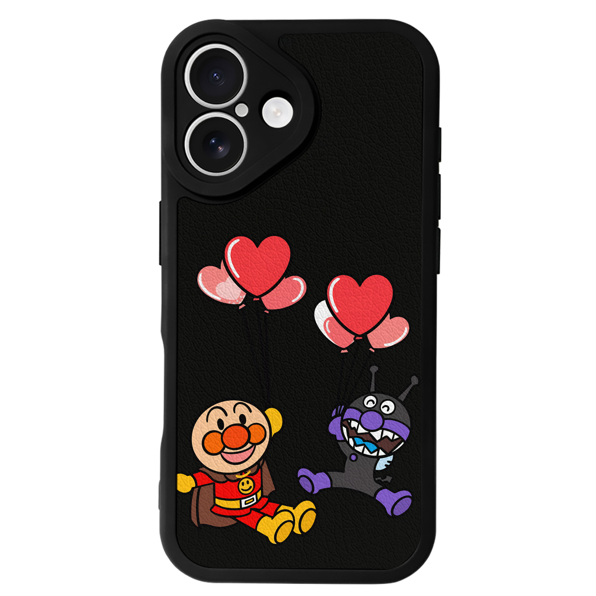 （画像用） アンパンマン Anpanman 【iPhone 16シリーズ対応】シリコンスマホケース（レザー調） 材質：シリコン